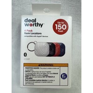 Dealworthy 4 Pack Item Locators Apple Find My Compatible Bluetooth Trackers NIB